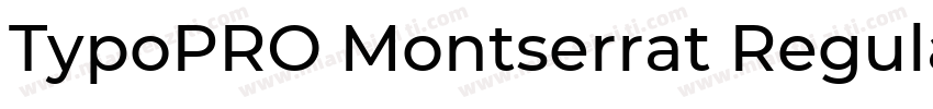 TypoPRO Montserrat Regular字体转换
